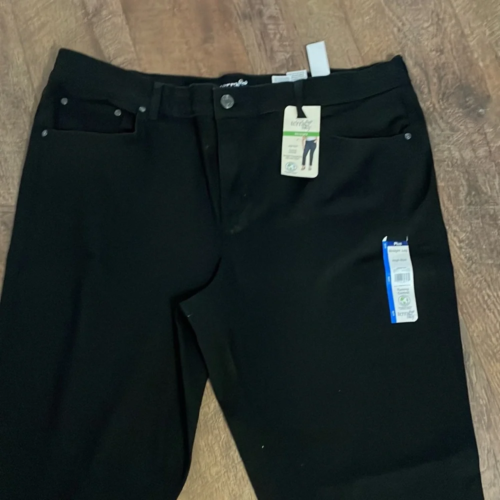 tummy control high rise black jeans - Picture 2 of 6